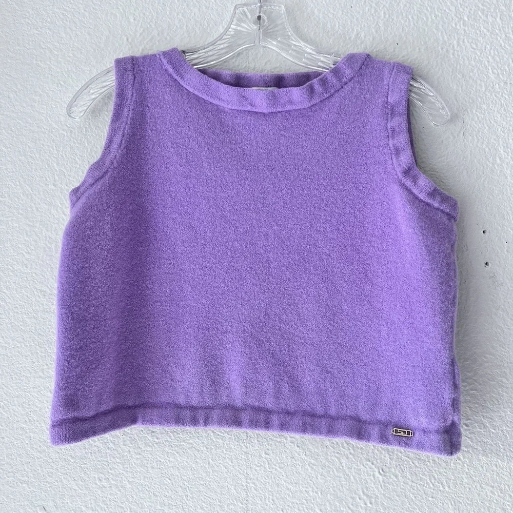 Vintage‎ St John's Sport Wool Halter Top Crop Disco Tank Purple Toddler Girls S